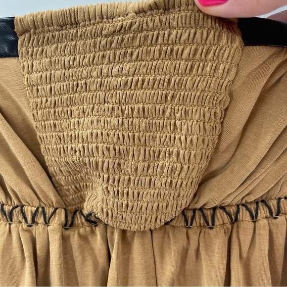 NWT Free People Grunge Strapless Asymmetrical Fairy Goblincore Faux Leather Top - Picture 10 of 12